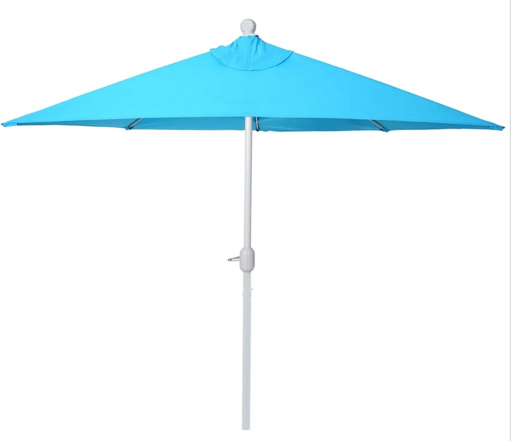 Slnečník polkruh Parla - polyester/hliník - 300cm tyrkysová bez stojanu