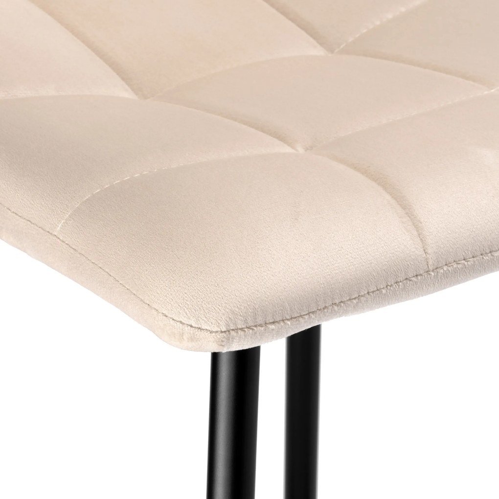 Barová stolička Hamilton zamatová béžová