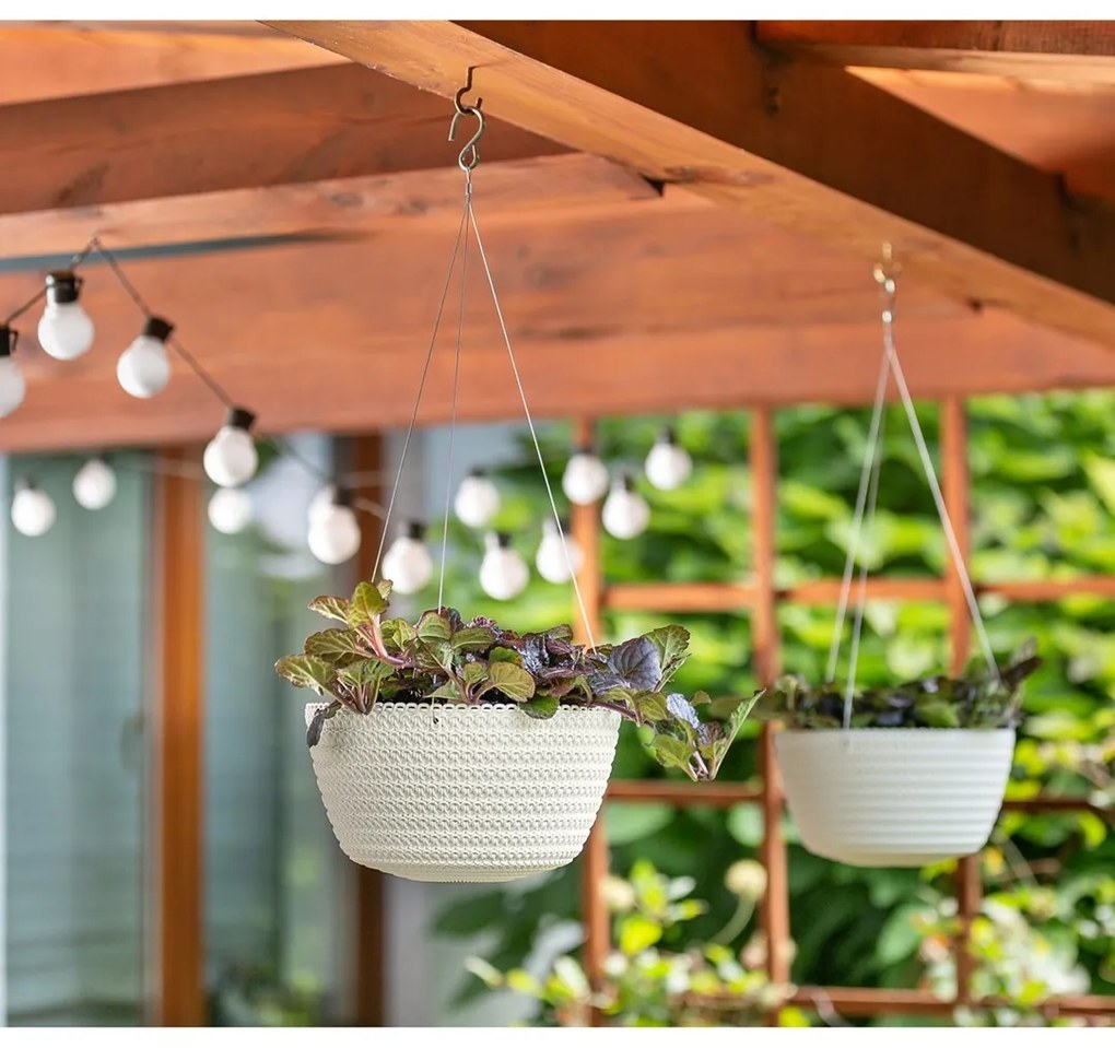 PLASTOVÝ KVETINÁČ FANCY 15X30 CM ANTRACITOVÁ