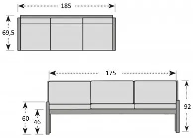 Doppler MORISS - záhradné hliníkové sedenie - Rozbalený tovar (N576)