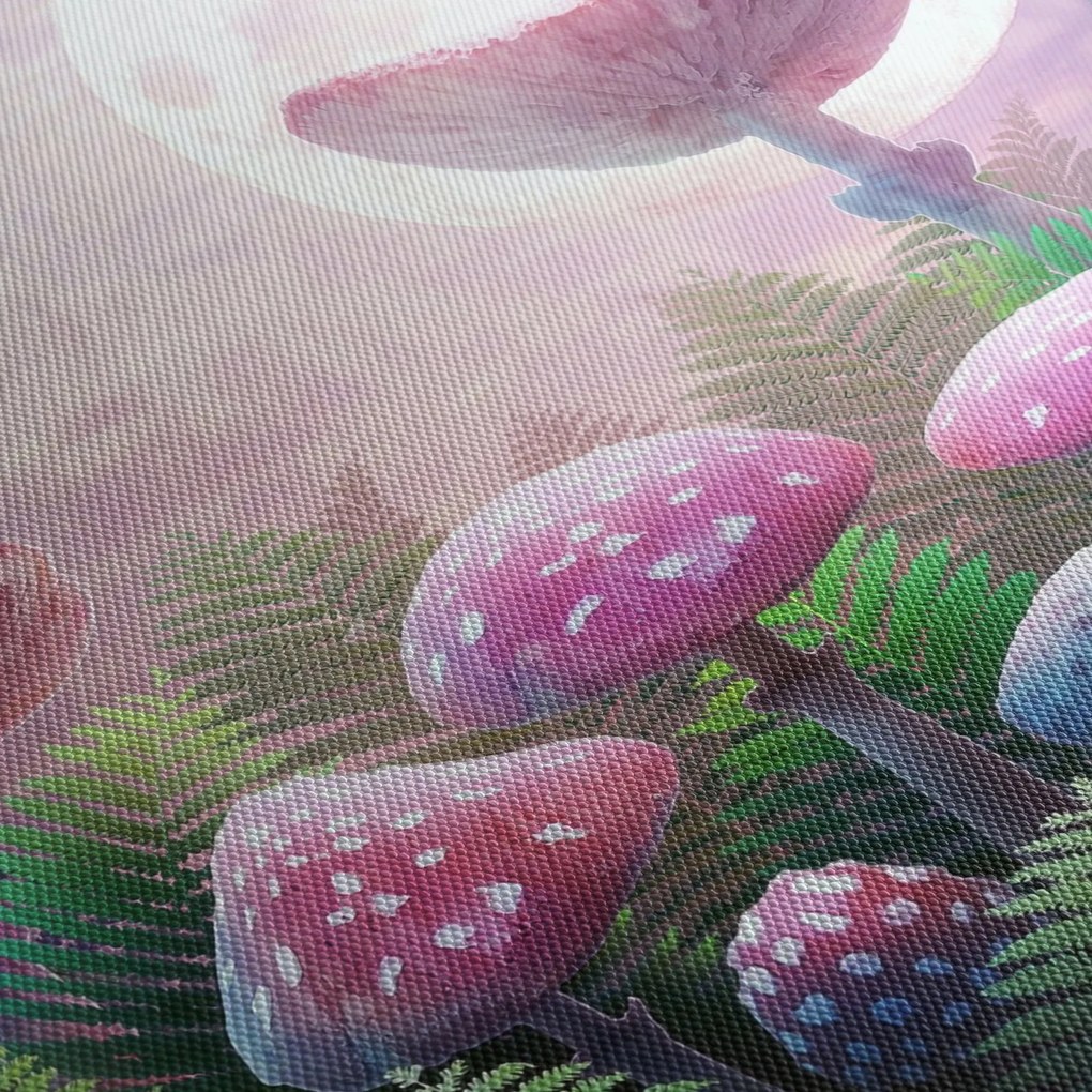 Obraz - Huby pri splne, grafika (120x50 cm)