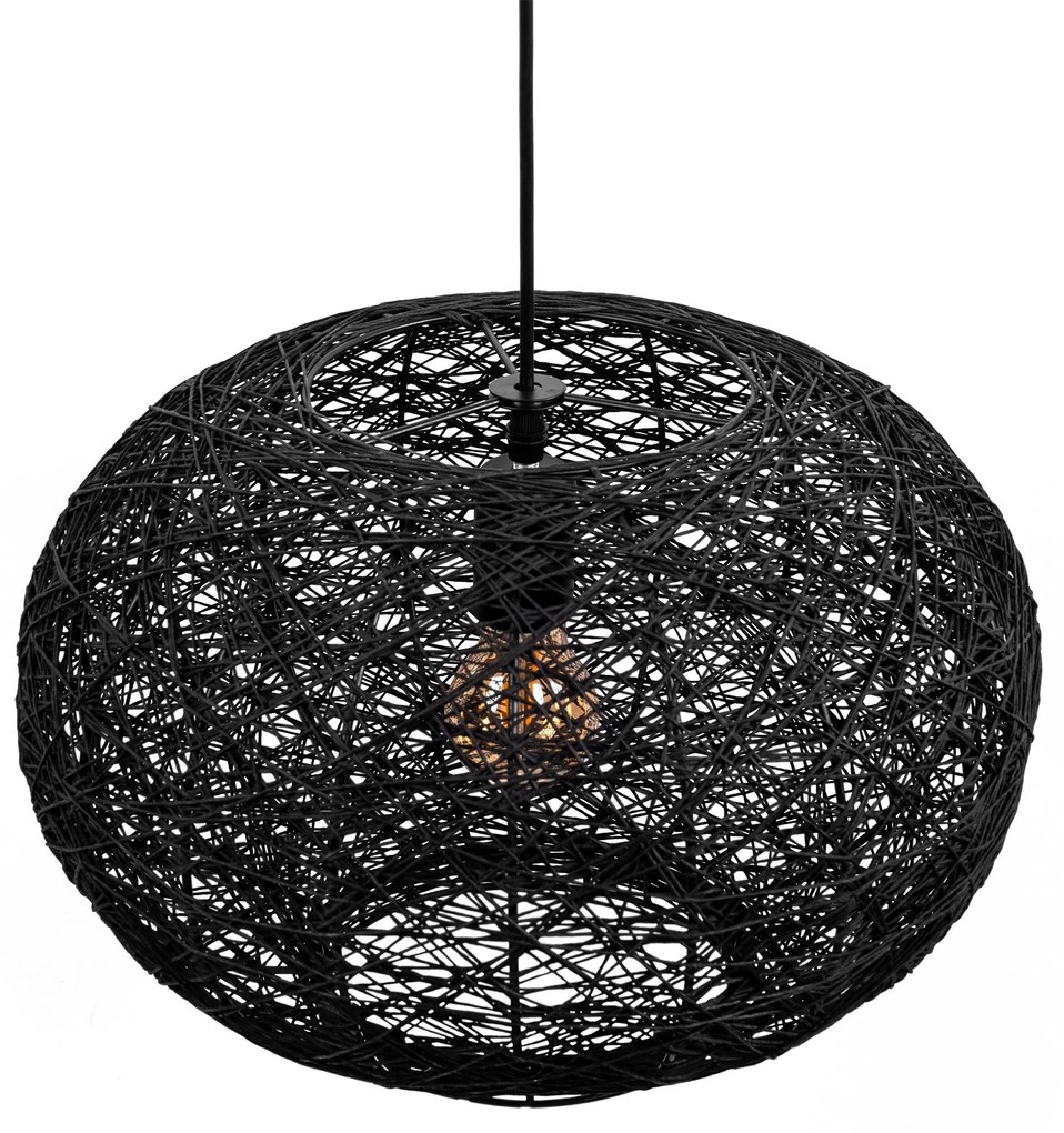 Toolight Toolight, stropné svietidlo 40cm 1xE27 APP1321-1CP, čierna, OSW-02695