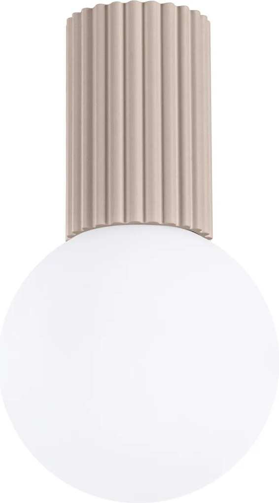 Stropné svietidlo Halo, 1x biele sklenené tienidlo, tp