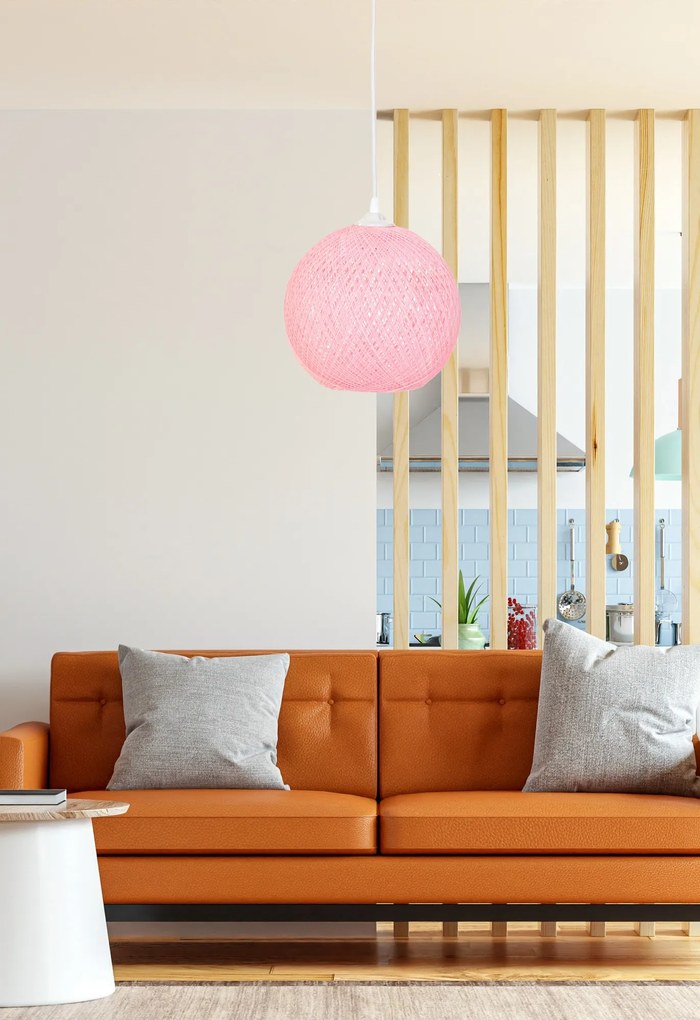 Stropné svietidlo Browo ružové/biele