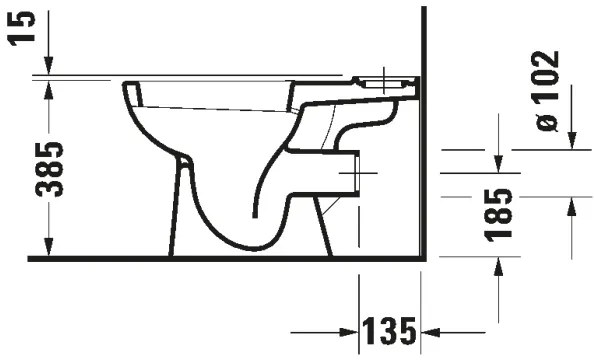 Duravit 21110900002 - WC kombi D-CODE keramika/lesklá biela