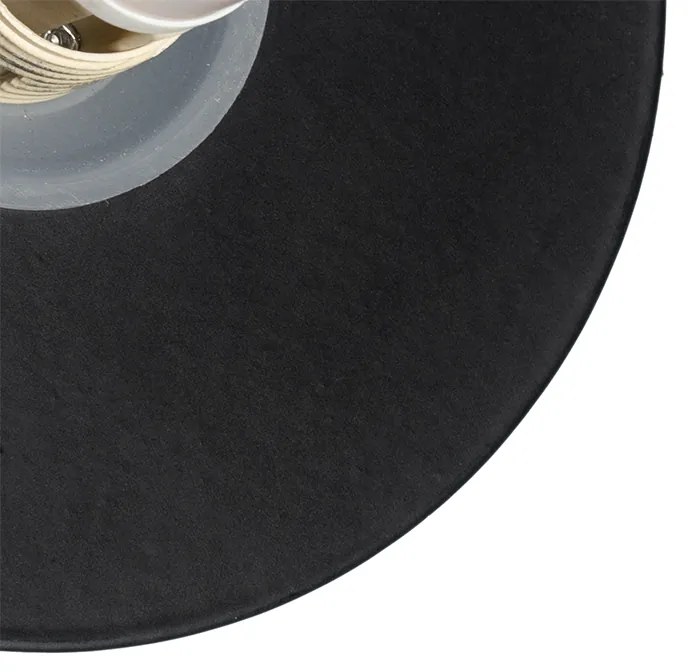 Nástenná lampa čierna IP44 s vypínačom - Cederic