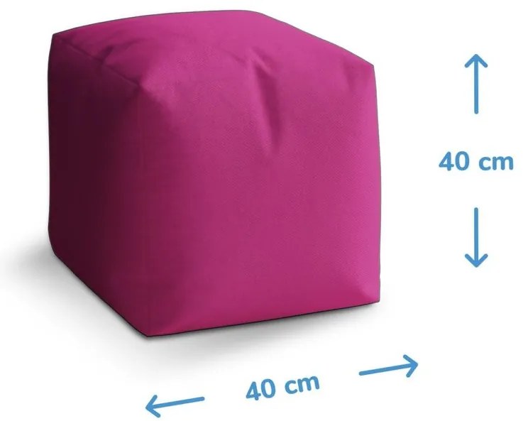 Taburet Cube sudy, hnedá