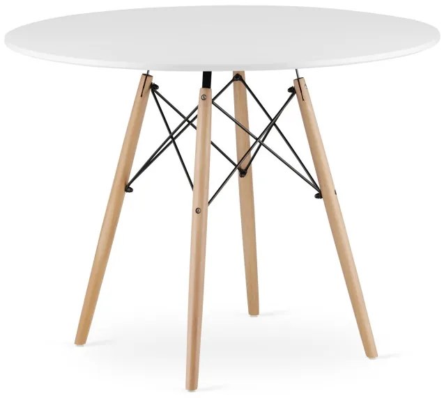 Okrúhly stôl TODI 100 cm biely