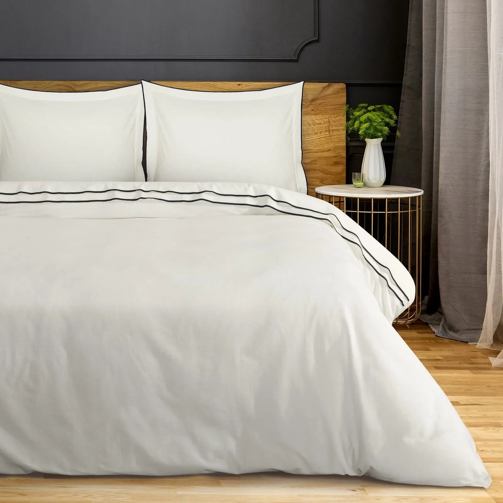 RENFORCÉ OBLIEČKY REINA38 200X220 CM, 2 KS 70X80 CM KRÉMOVÉ