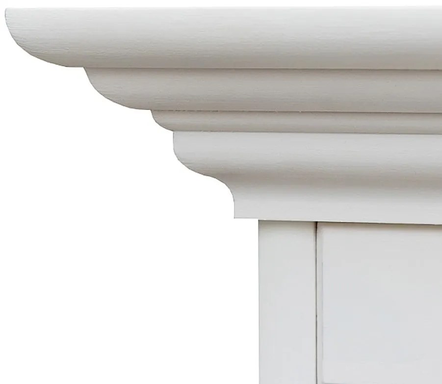 Masívny písací stôl Belluno Elegante 2 - biela