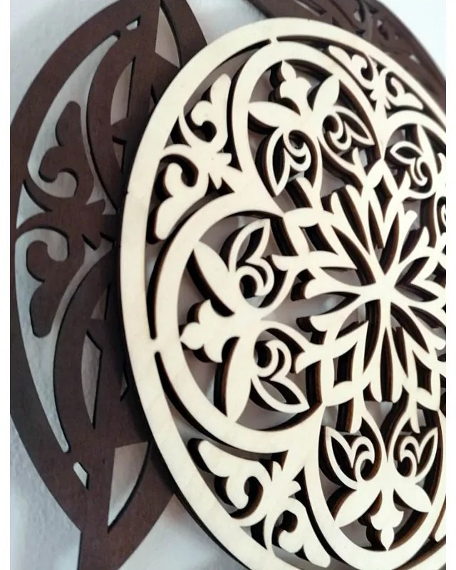 Drevený dekoratívny obraz s elegantným vzorom - mandala I SENTOP PR0304