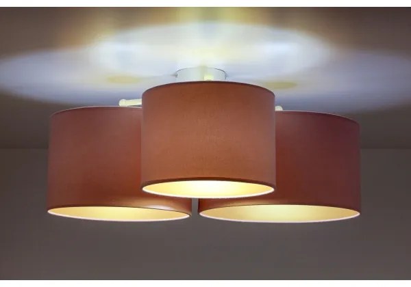 Duolla - Stropné svietidlo ROLLER TRIO 3xE27/60W/230V ružová