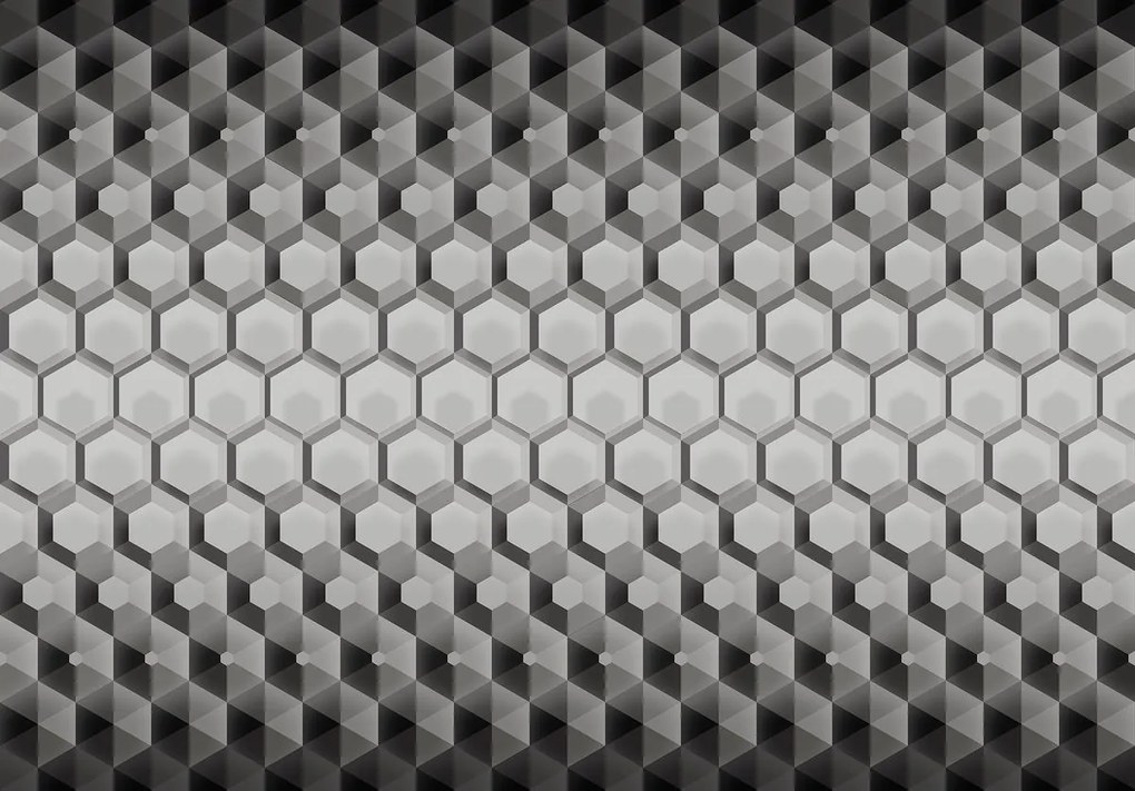 Fototapeta - 3D šesťuholníky (254x184 cm)