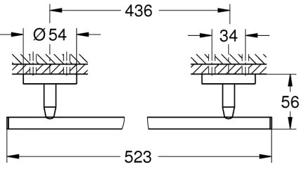 GROHE 41166000 - Držiak na osušky 522 mm lesklý chróm