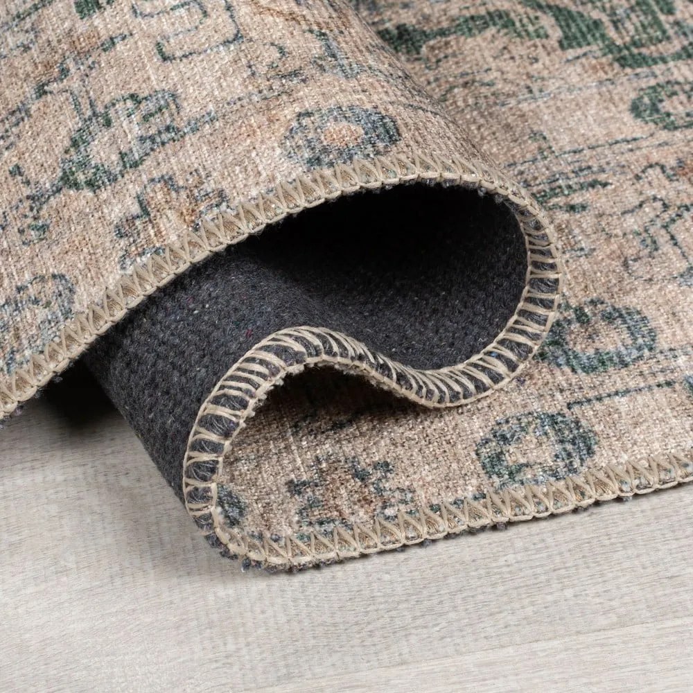 Zelený prateľný koberec 115x170 cm Beau Floral – Flair Rugs