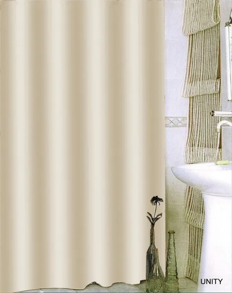 BISK Erga Unity, sprchový záves 180x200cm, polyester, béžová, ERG-00839