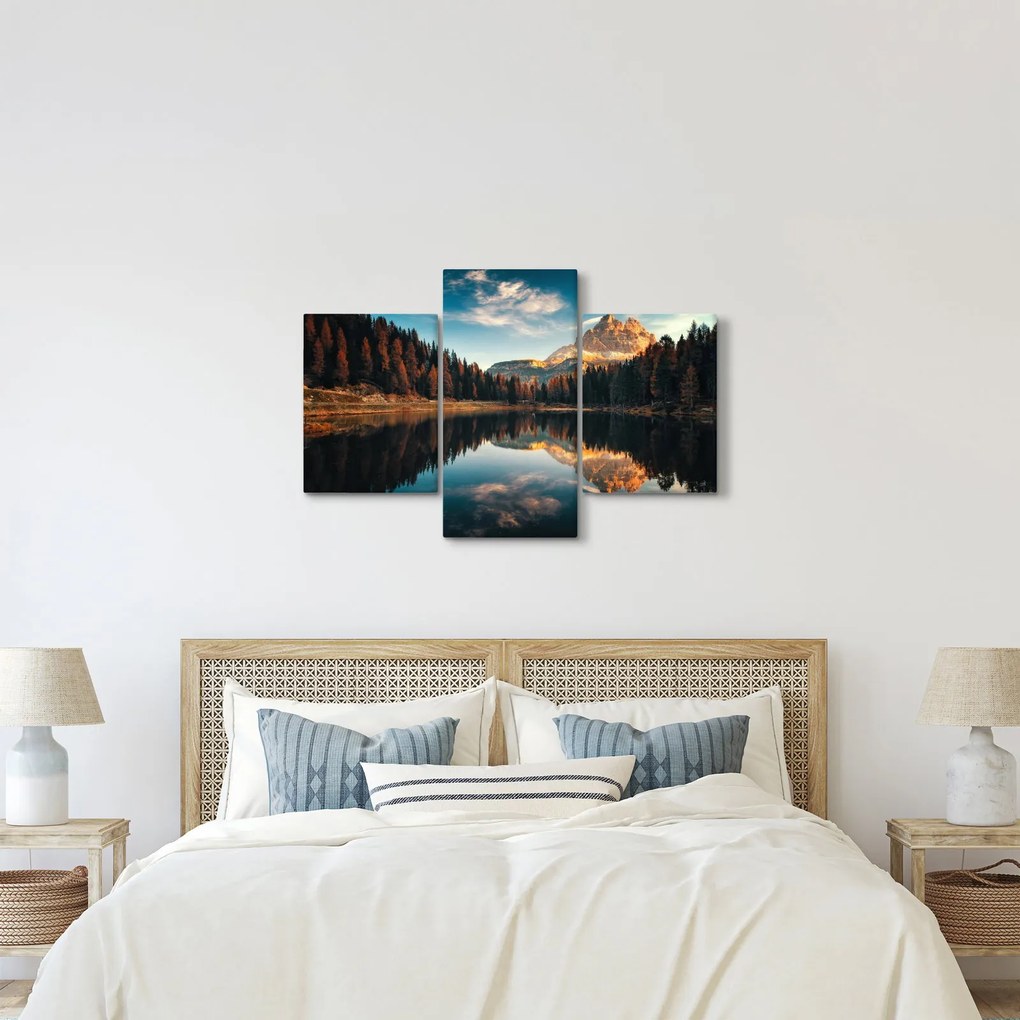 Obraz - Alpy, Taliansko, Dolomity, Lago Antorno (90x60 cm)