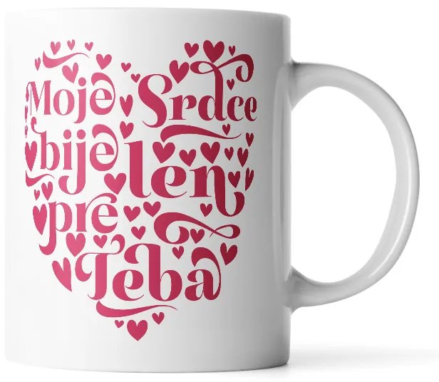 Sablio Hrnek Mé srdce bije jen pro Tebe - 200 ml - espresso