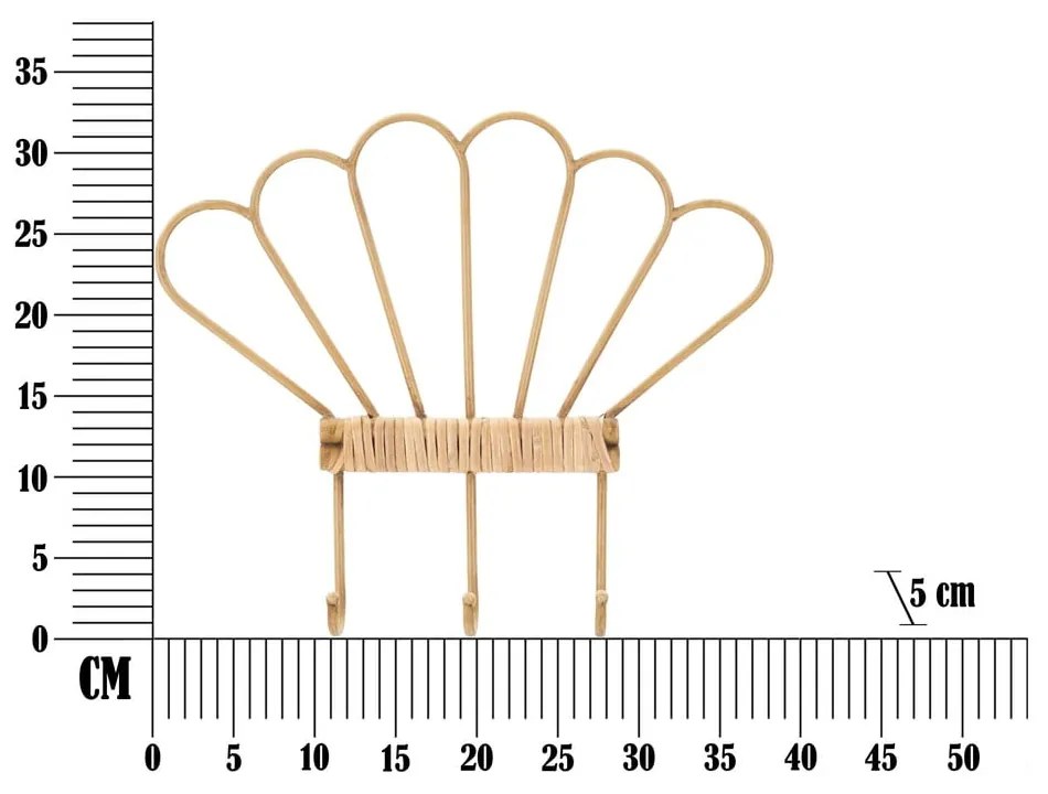 Kovový nástenný vešiak v prírodnej farbe Panama - Mauro Ferretti