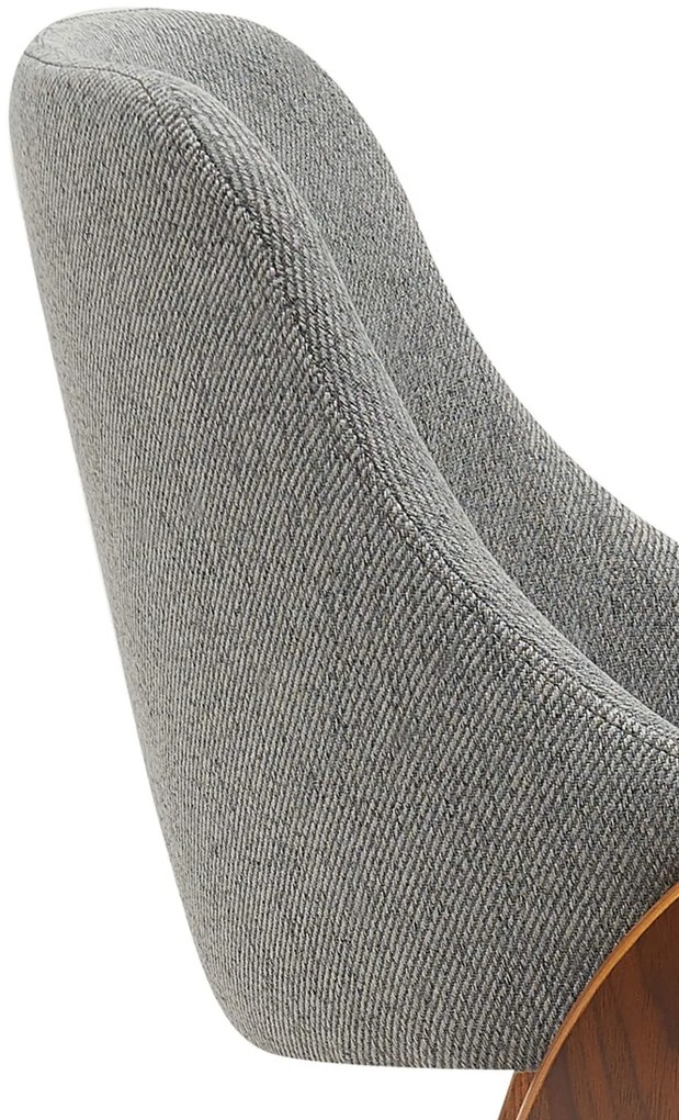 Jedálenská stolička Vangale - látka - Orech /Tmavo sivá