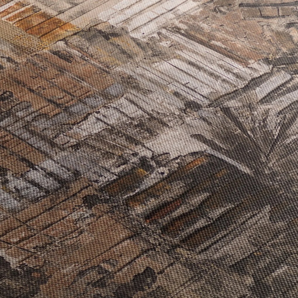Obraz - Abstrakcia v hnedých tónoch (90x60 cm)