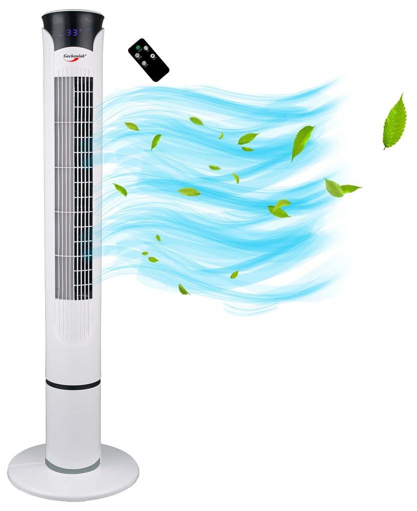 Stĺpový ventilátor TOPLO biely