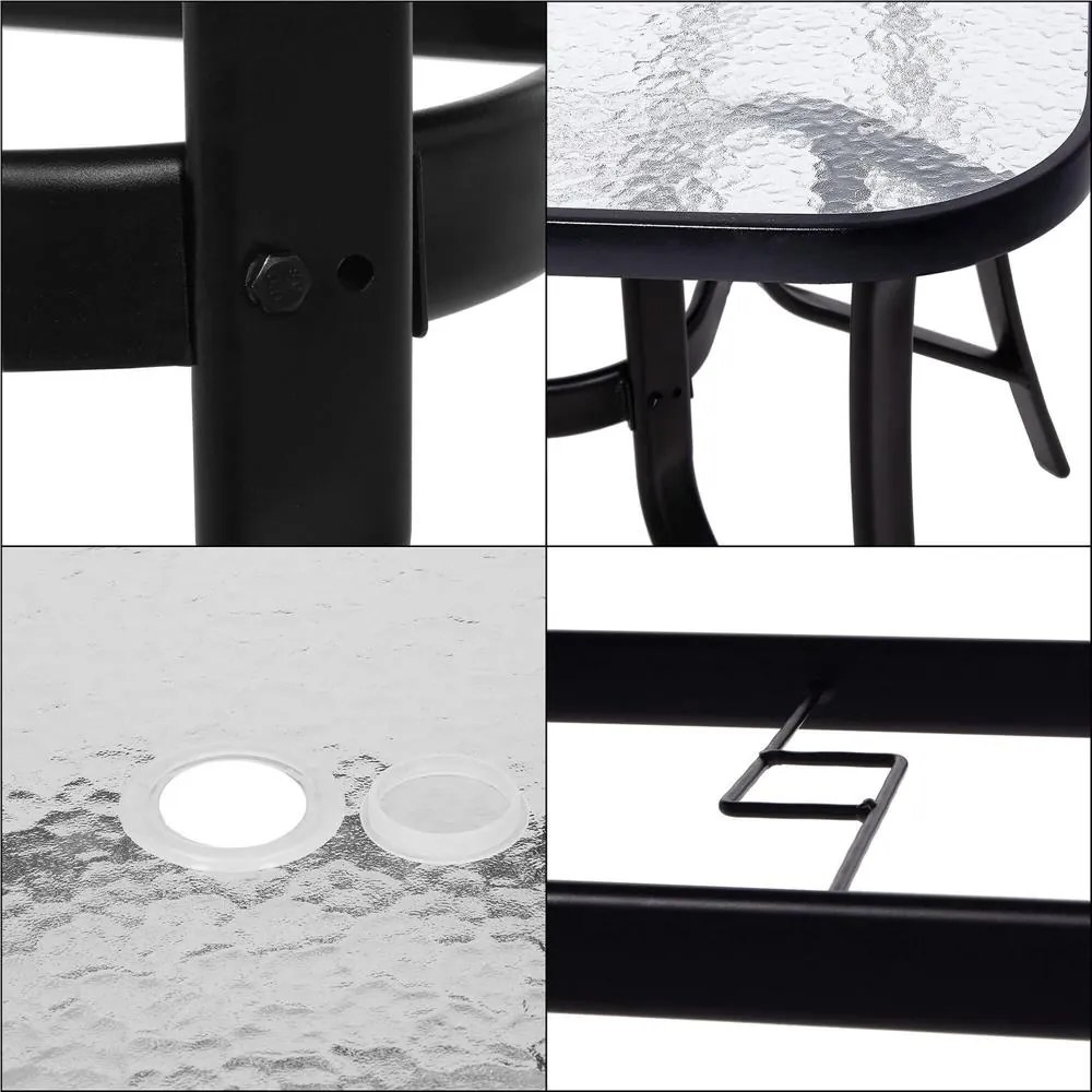 Záhradný stôl SPRINGOS GF1014​​​​​​​ - čierny