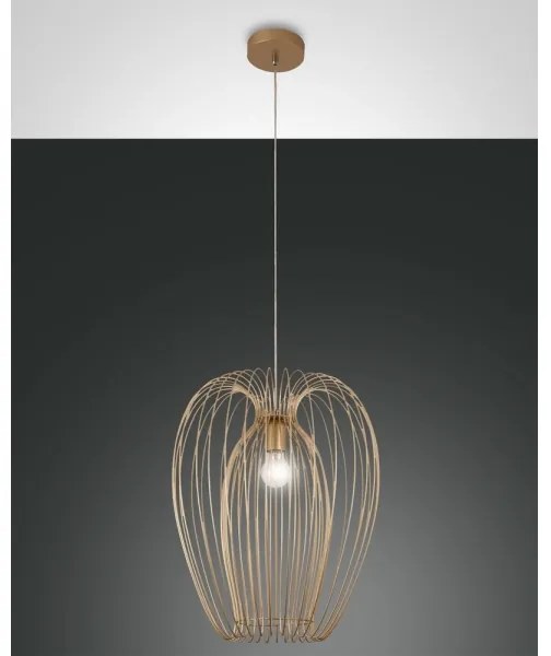 Fabas Luce 3677-45-225 - Luster na lanku CAMP 1xE27/40W/230V zlatá