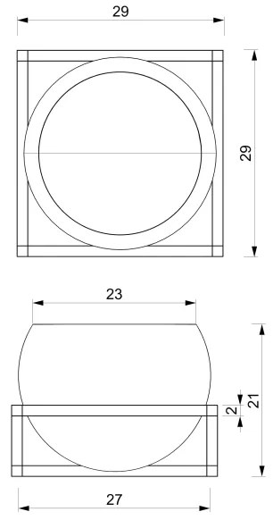 Nástenný kvetináč 27x29 cm čierna/zlatá
