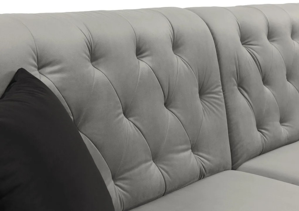 Elegantná sedacia súprava London, sivá Magic Velvet