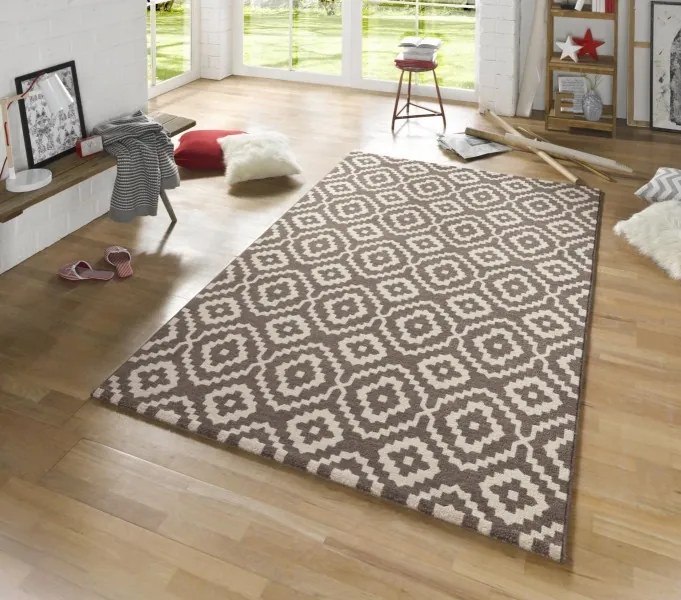 AKCIA: 133x195 cm Kusový koberec Diamond 102438, béžová, hnedá, obývacia izba, SCHÖNGEIST & PETERSEN