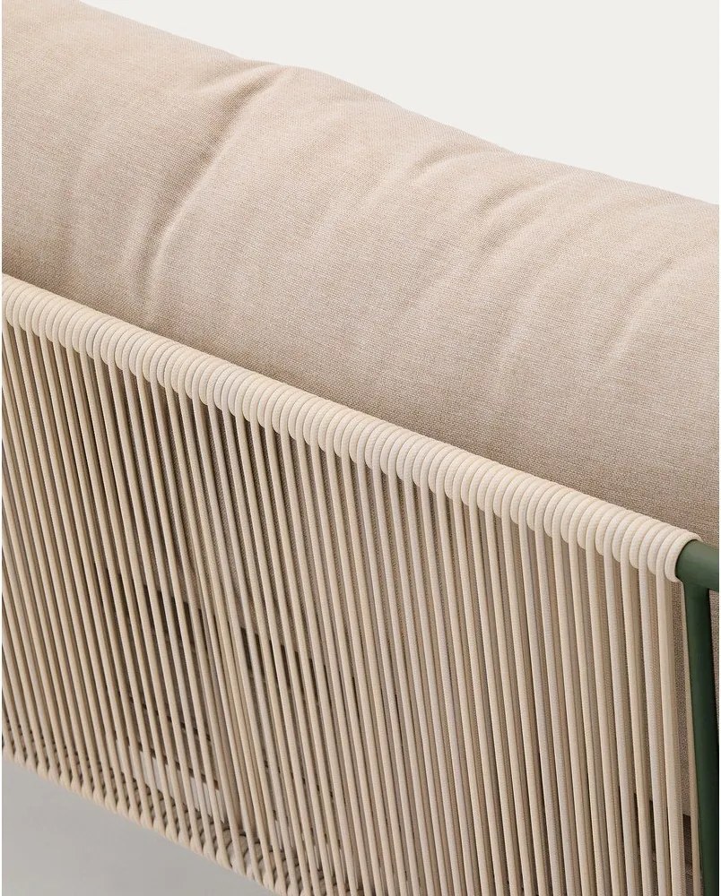 Zelená/béžová čalúnená záhradná pohovka Zivia – Kave Home