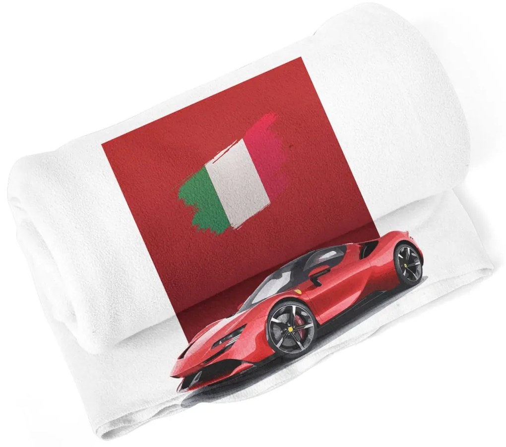 Sablio Deka Ferrari Talianska vlajka na červenom bloku - 150x120 cm
