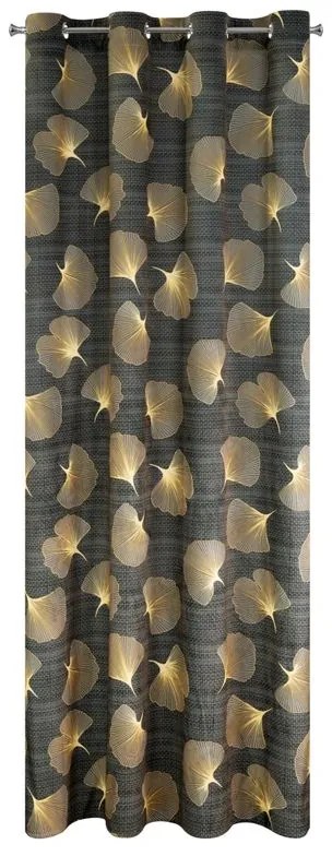 ZÁVES DESIGN91 OFELIA 140X250 CM TMAVOSIVÝ S POTLAČOU