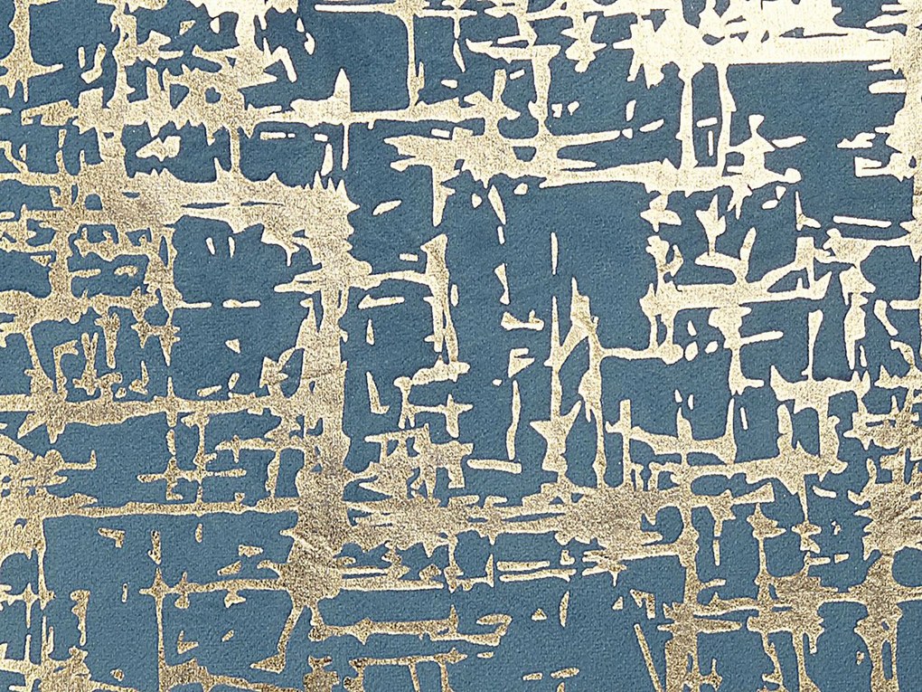 Sada 2 vankúšov so vzorom 45 x 45 cm modrá / zlatá GARDENIA Beliani