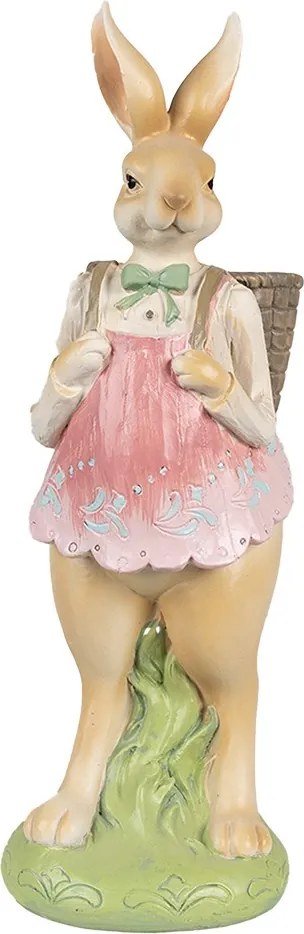 Dekorácia králičia slečna s nošou - 11*11*31 cm