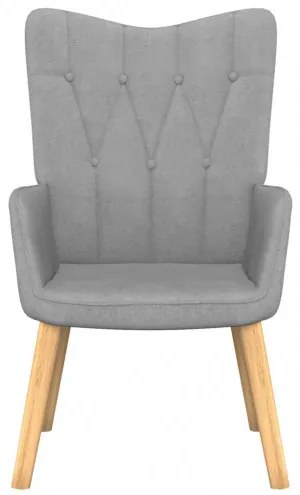 vidaXL Relaxačná stolička s podnožkou 62x68,5x96cm svetlosivá látková-