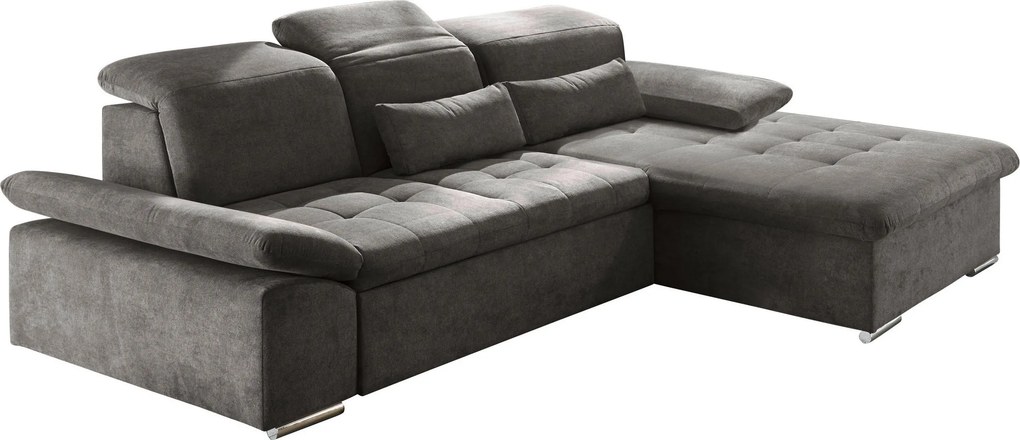 XXXLutz ROHOVÁ SEDAČKA, textil, kompozitné drevo, tmavosivá MID.YOU - Sedačky - 002220026705