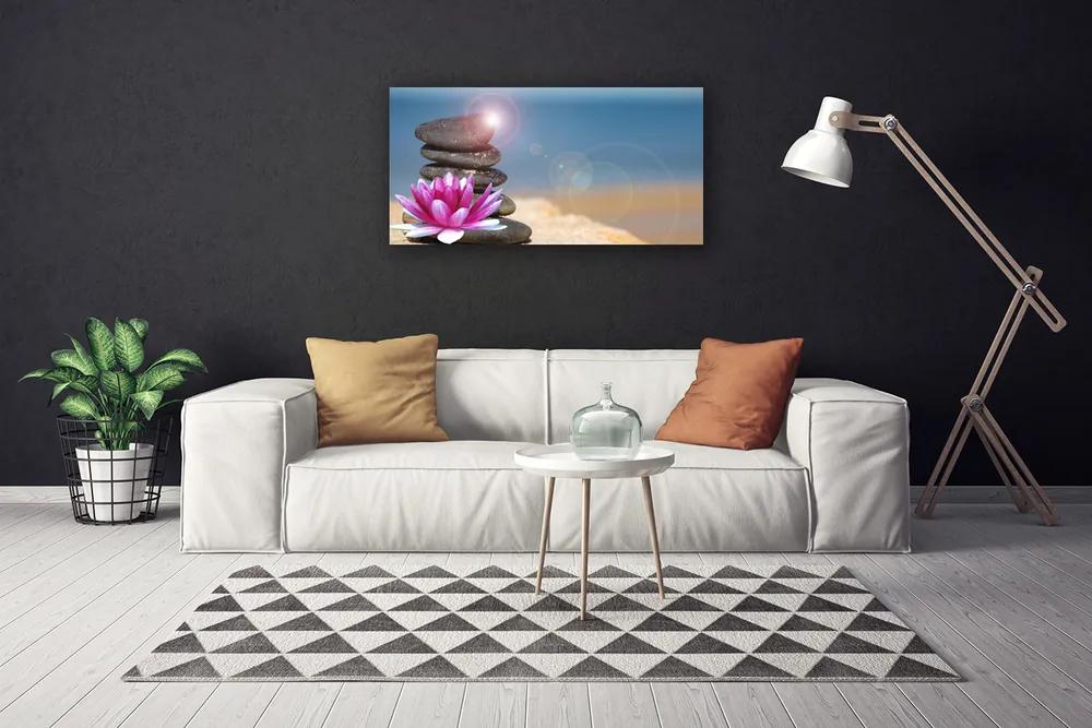 Obraz Canvas Kamene kvet umenie 120x60 cm