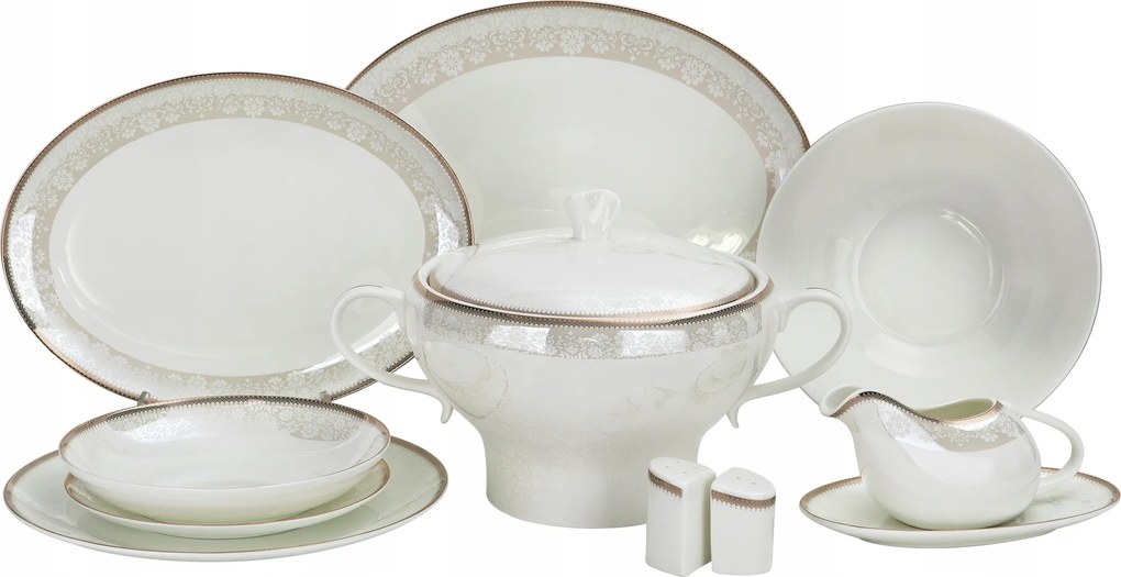 Obedový servis 12/42 Creamy