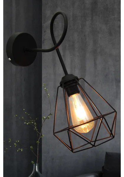 Nástenné svietidlo KARO 3xE27/15W/230V čierna