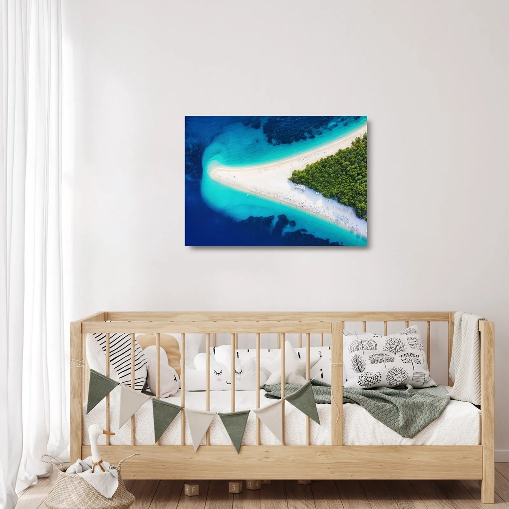 Sklenený obraz - Ostrav Hvar, Chorvátsko (70x50 cm)