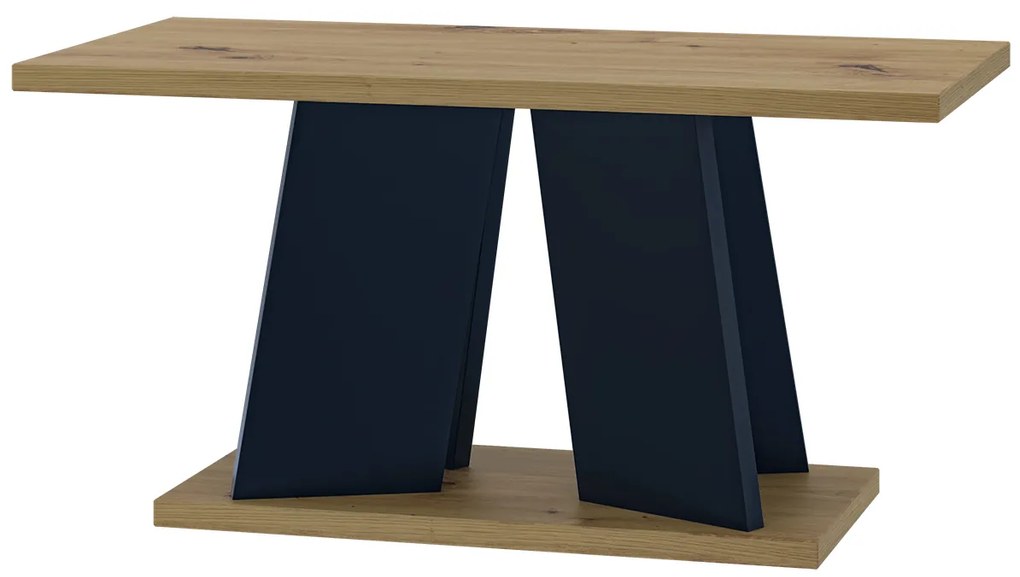 Konferenčný stolík Mulnu (artisan + čierna). Vlastná spoľahlivá doprava až k Vám domov. 1055218