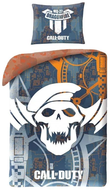 Bavlnené posteľné obliečky Call of Duty - motív Dragonfire - 100% bavlna - 70 x 90 cm + 140 x 200 cm
