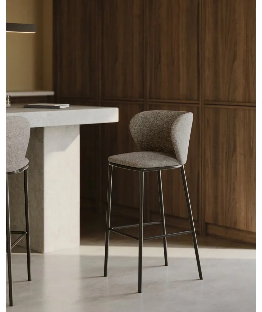 Svetlohnedá barová stolička (výška sedadla 65 cm) Ciselia – Kave Home