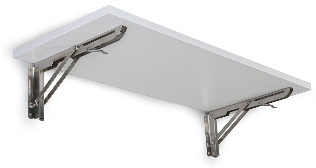 Nástenná polica, sklopná, 800 x 320 mm, biela