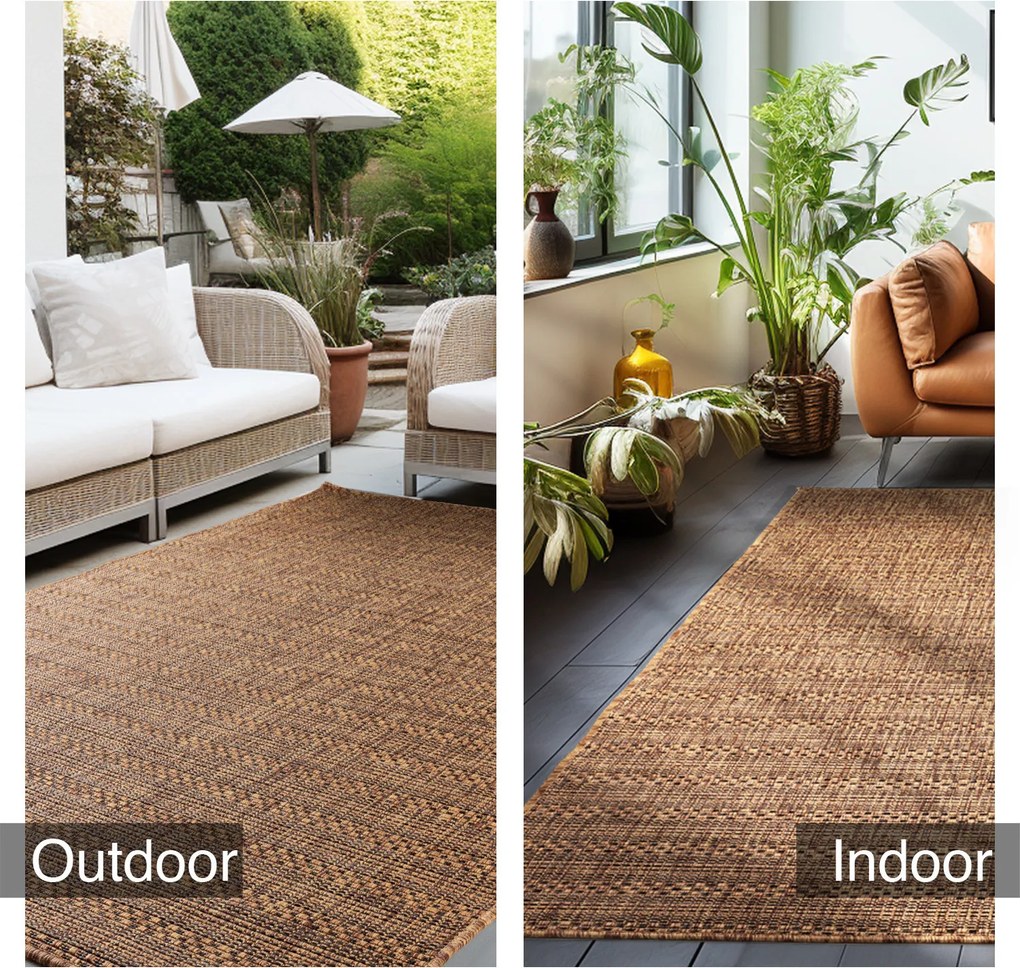 Kusový koberec Zagora 4513 Copper – na von aj na doma, 120x170, hnedá, chodba / predsieň, Ayyildiz