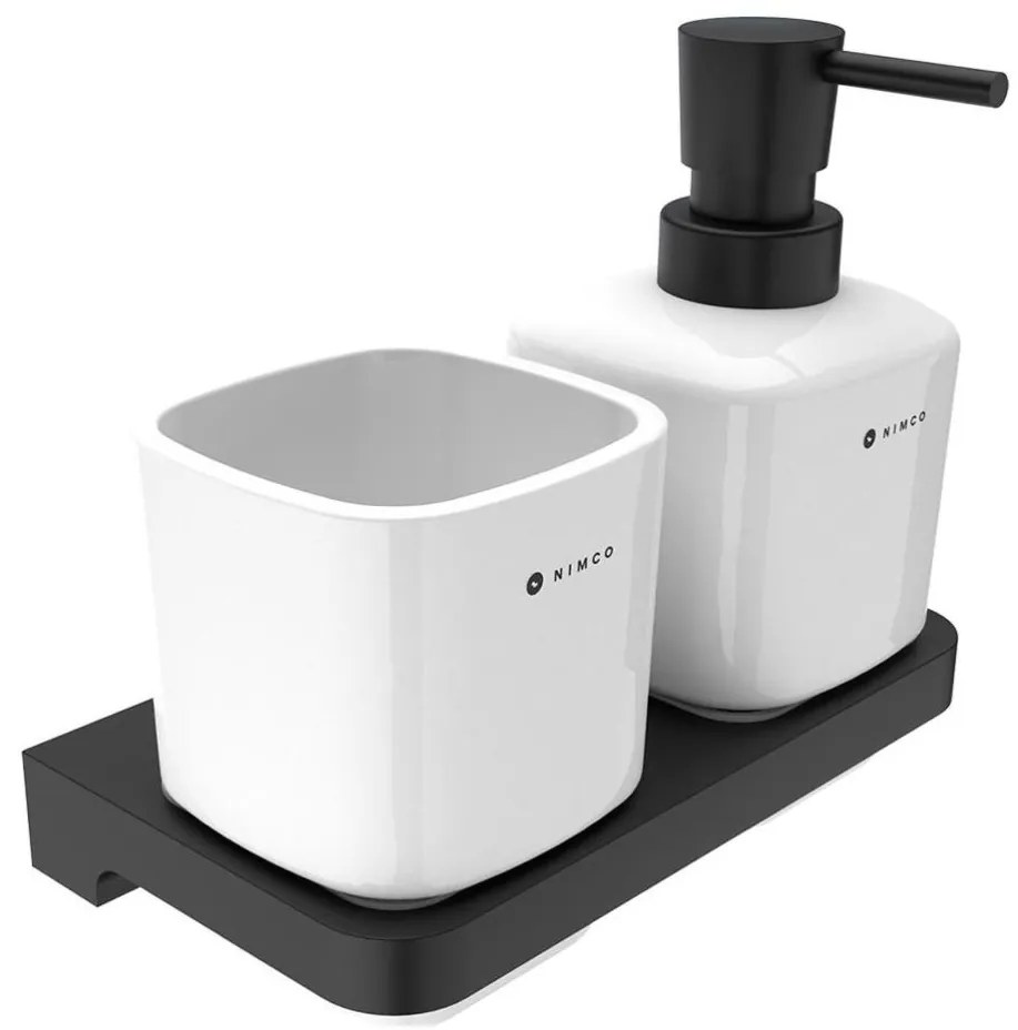 NIMCO MAC 2905831K-T-90-Nástenný dávkovač mydla a stojan na kefky MAYA 320 ml NM0043