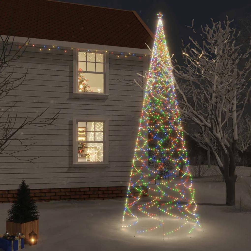 Vianočný stromček s hrotom 3000 rôznofarebných LED 800 cm 343580