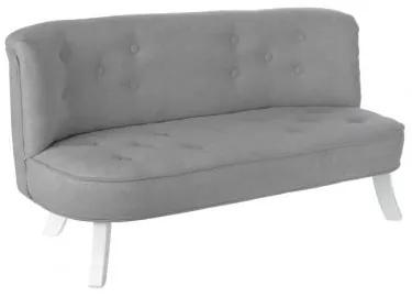 Cool &amp; Funny Somebunny Detská sedačka velvet sivá - Biela, 17 cm